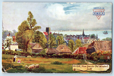 Isle of Wight England Postcard Old Windmill Ryde c1910 Oilette Tuck Art