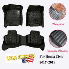All Weather Custom Fit Floor Mats For Honda Civic 2017-2020 Auto Full Set 5seat