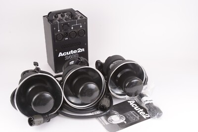 Profoto Acute2R 2400 Generator w/3 D4 Heads and Tenba Case #Z-05541
