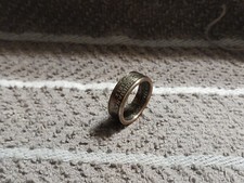 Louisiana Handcrafted Washington Quarters coin ring, size 7.5 2002