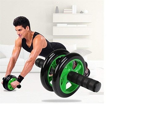 Fodoto Double Wheel Ab Roller Abdominal Exercise Roller - Green OR Blue Color - Picture 1 of 4
