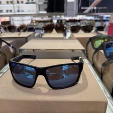 Costa Del Mar Reefton PRO Rectangle Sunglasses Black Plastic Frame Blue Lens Men