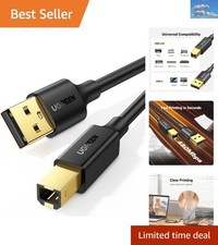 Professional 5ft USB A to B Printer Cable - Fast, Easy Plug and Play Connection
