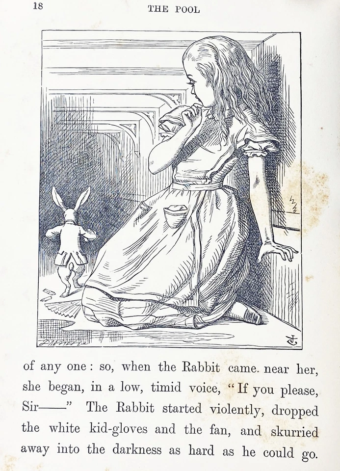 1898 Антикварная РЕДКАЯ КНИГА АЛИСЫ В СТРАНЕ ЧУДЕС Алисы Приключения Ребенка 1-я книга - Изображение 4 из 4