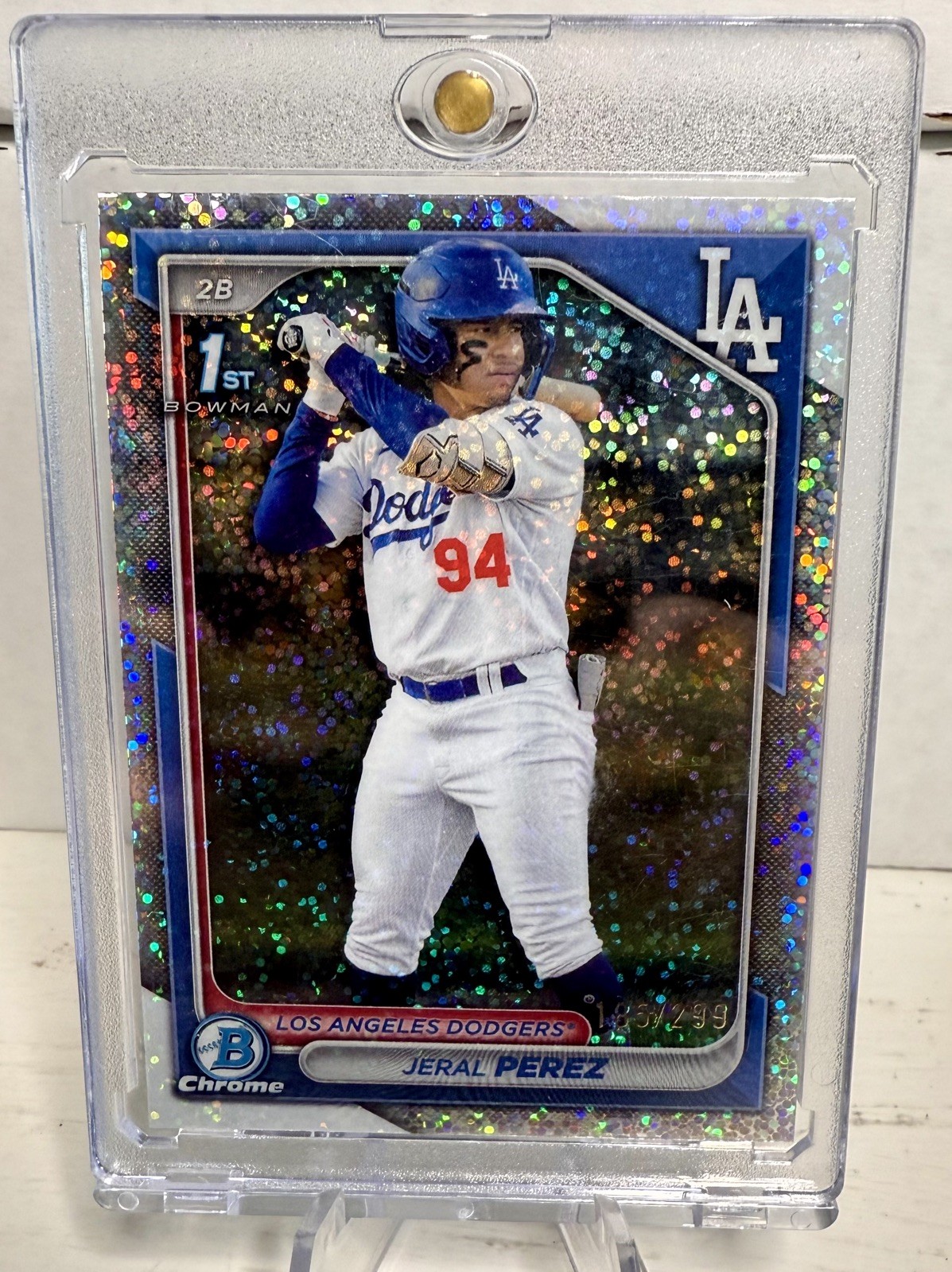 Jeral Perez 2024 Bowman Chrome #BCP-158 1st Bowman Speckle Refractor /299