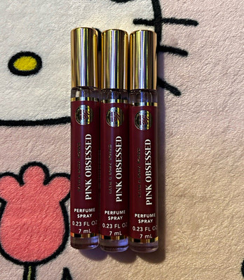 3 count Bath & Body Works Pink Obsessed Perfume Spray Travel Size 0.23 fl oz