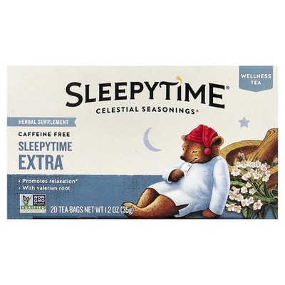 Wellness Tea, Sleepytime Extra , Caffeine Free, 20 Tea Bags, 1.2 oz (35 g)