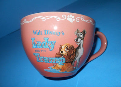 Disney Store Lady and the Tramp Large Pink Mug Soup Bowl Cup 18 oz.