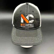 Ness Campbell Crane & Rigging Hat Platinum Mens One Size Black Trucker Cap Mesh