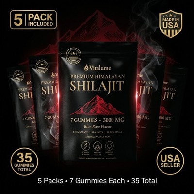 Himalayan Shilajit GOLD Gummies 3000mg Organic Travel Pack (35ct) Fulvic Acid