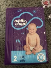 White Cloud Ultra Comfort Size 2 Diapers 37 