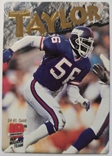 1993 #11g Lawrence Taylor 24 Kt Gold 549/1750 Action Pack 10th All-madden...