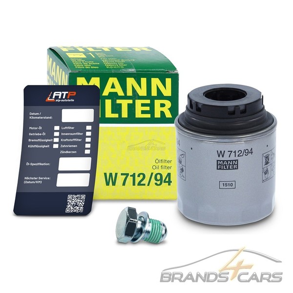 Mann ÖLFILTER+ÖLABLASS-SCHRAUBE FÜR VW Polo 6R 1.2 1.4 1.6 Scirocco 13 1.4 10--image