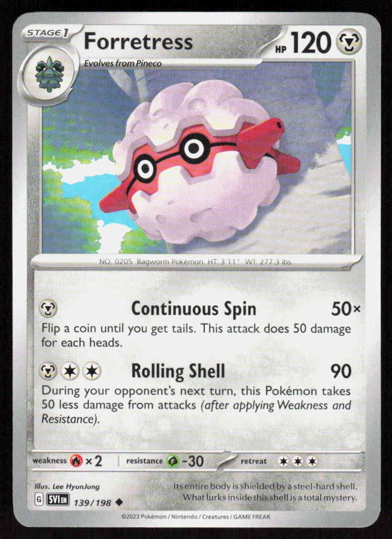 Forretress 139/198 Uncommon NM Scarlet & Violet Base Set