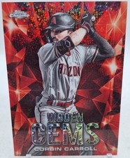 CORBIN CARROLL 2024 TOPPS CHROME HIDDEN GEMS RED MINI DIAMONDS 