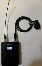 Shure QLXD1 G50 Wireless Beltpack Transmitter With Clip On Shure WL184Microphone