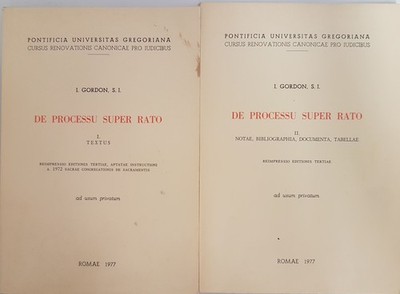 De processu super rato (2 vols./ 2 Teile KOMPLETT) - Vol.I: Textus/ Vol.II: Nota