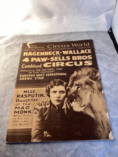 Vtg 1935 HAGENBECK-WALLACE Illustrated Circus World Magazine 4 Paw-Sells Bros