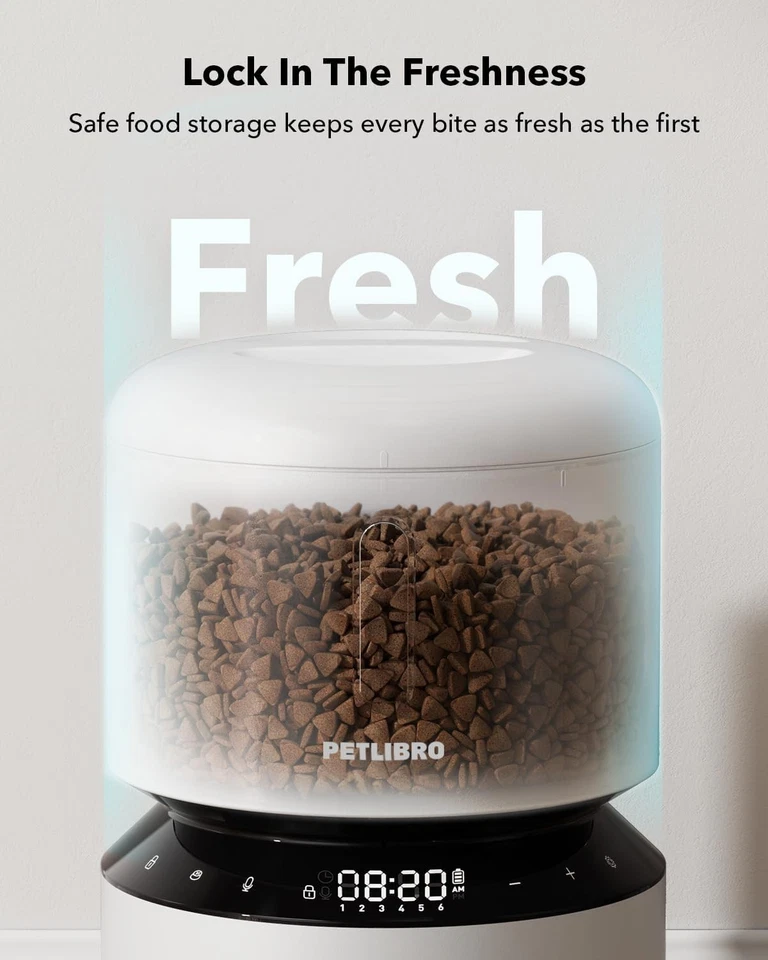 Elegante alimentador automático para gatos y dispensador de mascotas - frescura y alimentación programada Foto 4 de 4