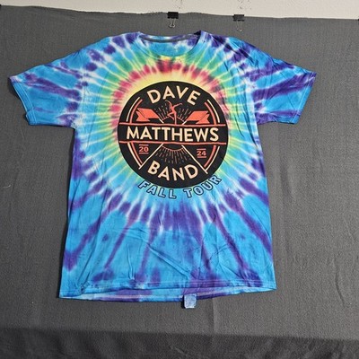 Fruit Of The Loom Large Dave Mathews Band Tiedye 2024 Fall Tour T-Shirt 
