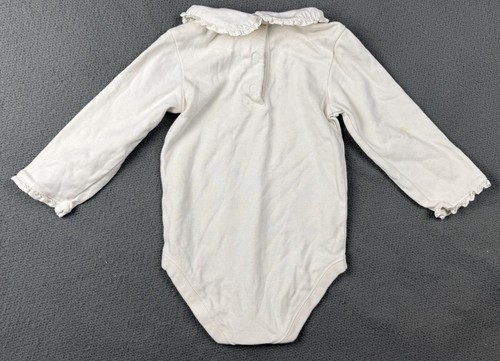 Janie Jack Baby Girls White Ruffle Collar Bodysuit Paris Floral 12-18 Months - Picture 5 of 9