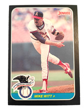 Vtg 1986 Mike Witt California Angles LA Donruss Leaf All Star MLB Jumbo Card #51