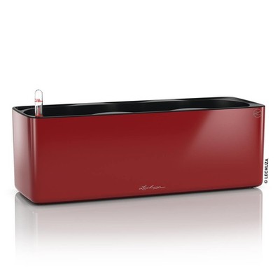 LECHUZA  Pflanzgefäße CUBE Glossy Triple Scarlet rot hochglänzend