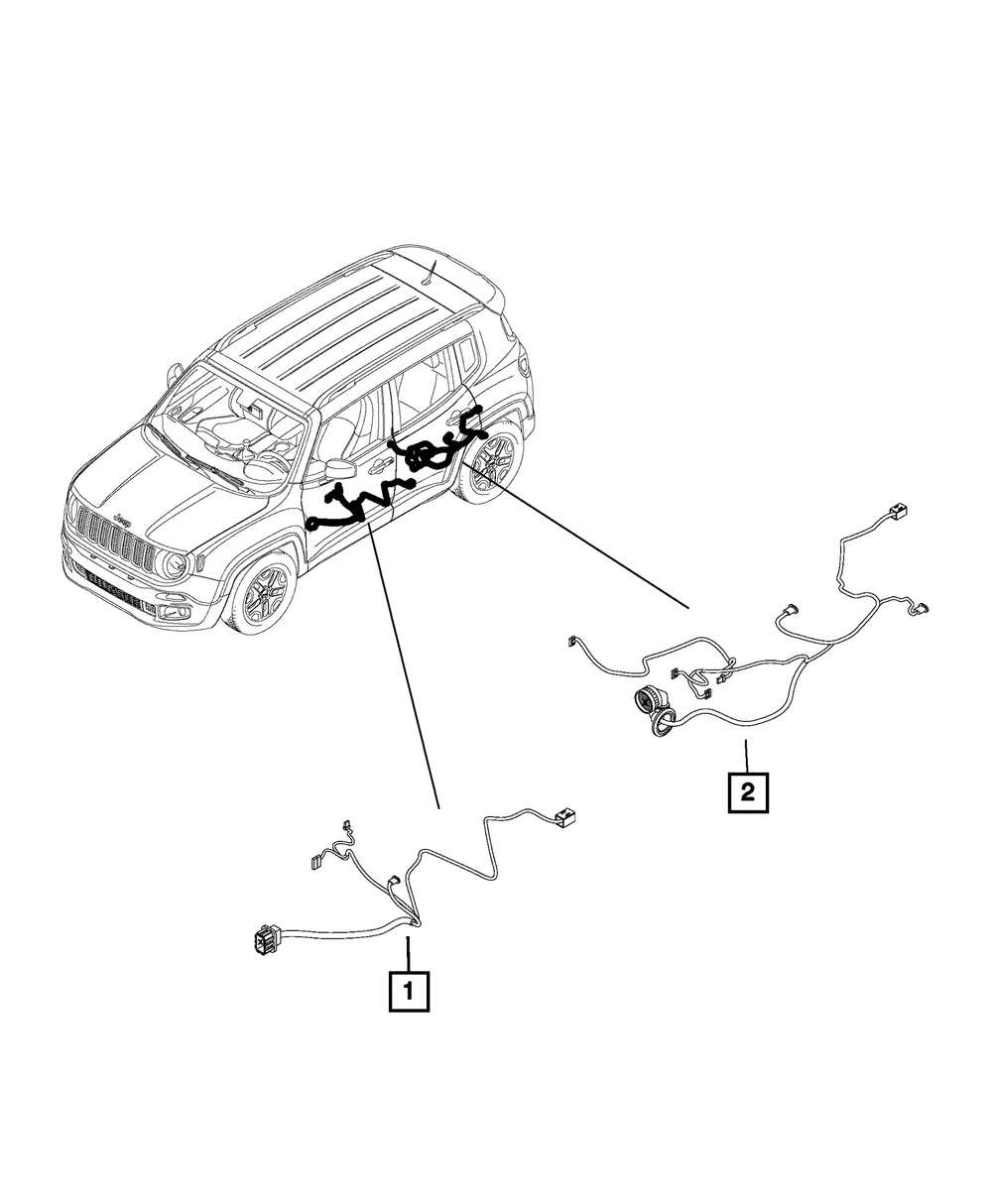 Genuine Mopar Front Door Wiring Left 68506748AA