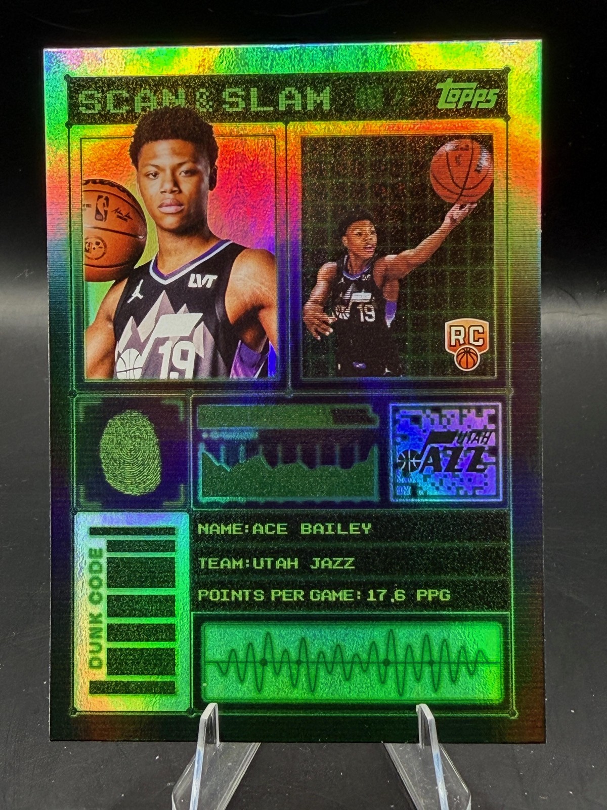 Ace Bailey 2025-26 Topps Scan and Slam #SS-30 RC Utah Jazz