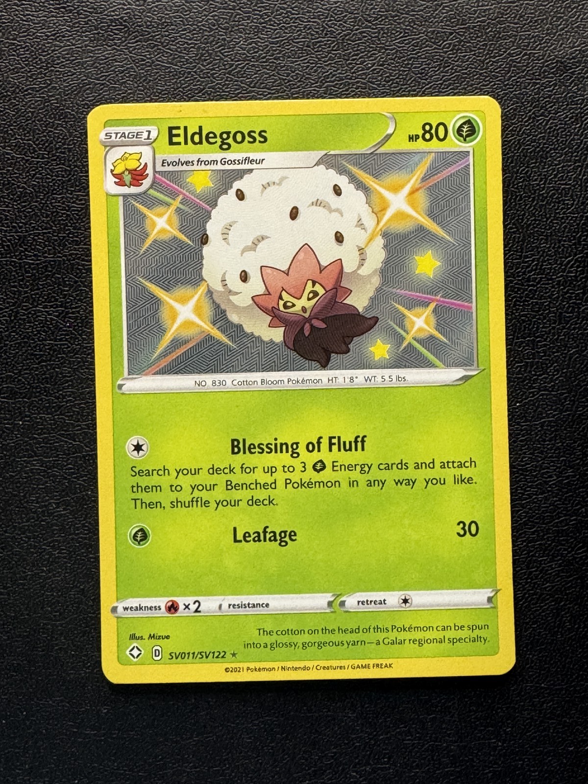 Eldegoss SV011/72 Shining Fates Rare Shiny NM