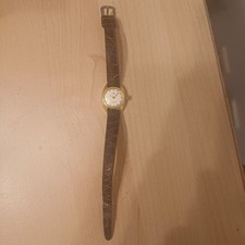 Vintage BLUMUS Incabloc Damenuhr - Handaufzug - Gold-Optik - Läuft!