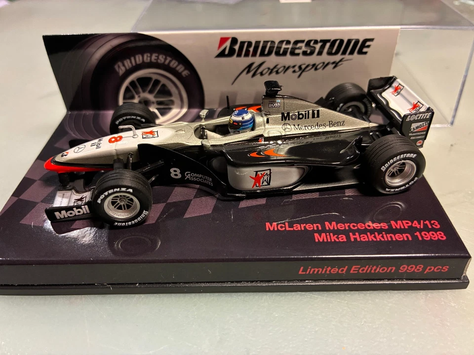 1/43 Bridgestone Minichamps McLaren MP4/13 World Champion 1998 Mika Hakkinen - Bild 2 von 3