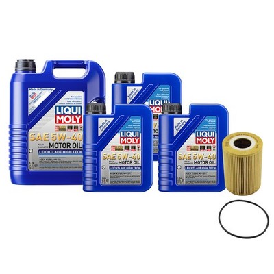 8L Liqui Moly Leichtlauf High Tech 5W40 Mann Oil Change Kit for Porsche 3.0/3.4L