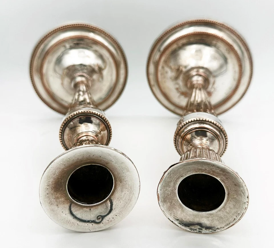 PAR DE CANDELABROS A JUEGO PLACA SHEFFIELD ANTIGUA GEORGE III c1785 Foto 3 de 4