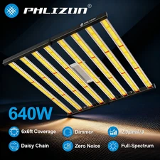 Phlizon 640W Foldable Grow Light Full Spectrum Commercial Bar w/Samsung281B Chip