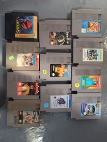 #4 NES Games Lot - 34 Games Shinobi, Milon's Secret Castle, TMNT, Puss in Boots