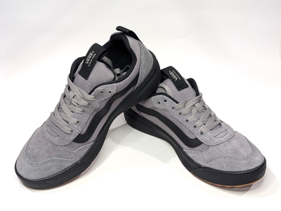 Vans Range Exp Frost Gray/Black Suede Canvas Men's Sneakers - Size
