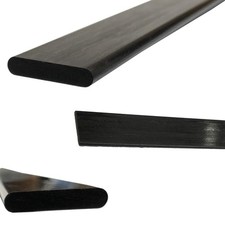   Flat Carbon Fiber RODS - 1mm x 6mm x 1000mm   Pultruded Flat Solid Rod - Bl...