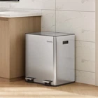 Dual/Triple Kitchen Bin Pedal Bin w/Soft Close Lid and Free Liners for Recycling