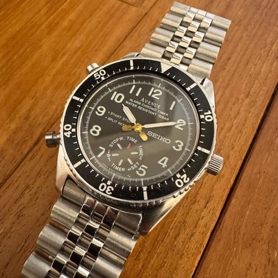 SEIKO Avenue 8M26-6000 Dancing Hands Quartz Watch 35mm Black Dial