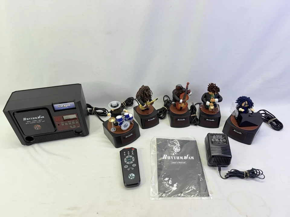 Bandai Rhythm Jam despertador banda animada caixa de música jazz rock grupo de 5 membros - Imagem 2 de 4