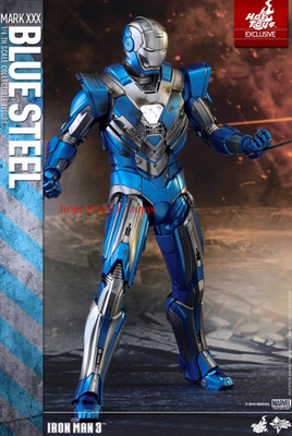 Ht 1/6 Mms391 Blue Steel Iron Man 3 Mk30 Action Figure New In