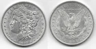 1890 Morgan dollar coin $1 VF very fine borderline AU