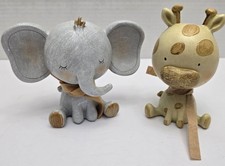 Sleeping Baby Elephant  Giraffe Figurine Nursery Decor Collectible Hobby Lobby