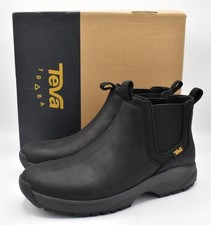 Teva Mens Size 8.5 Tusayan Black leather Pull On Water Resistant Chelsea Boots