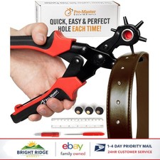 Multi-Material Hole Puncher for Leather, Plastic, and Canvas with Easy Operation