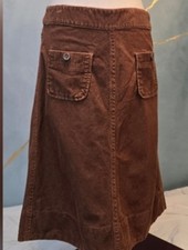 Vintage Y2k GAP Classic Cordouroy Skirt In Brown S 4 A line pockets
