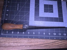 Vintage Round Hand File 12.25” w/ Wooden Handle Unbranded Rat Tail File 