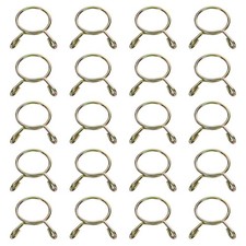 20Pcs 23mm ID 26.8mm OD Fuel Line Hose Clips 65Mn Spring Clips Clamps Gold