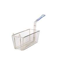Winco FB20 13 1/4 in x 5 5/8 in x 5 7/8 in Fry Basket with Blue Handle